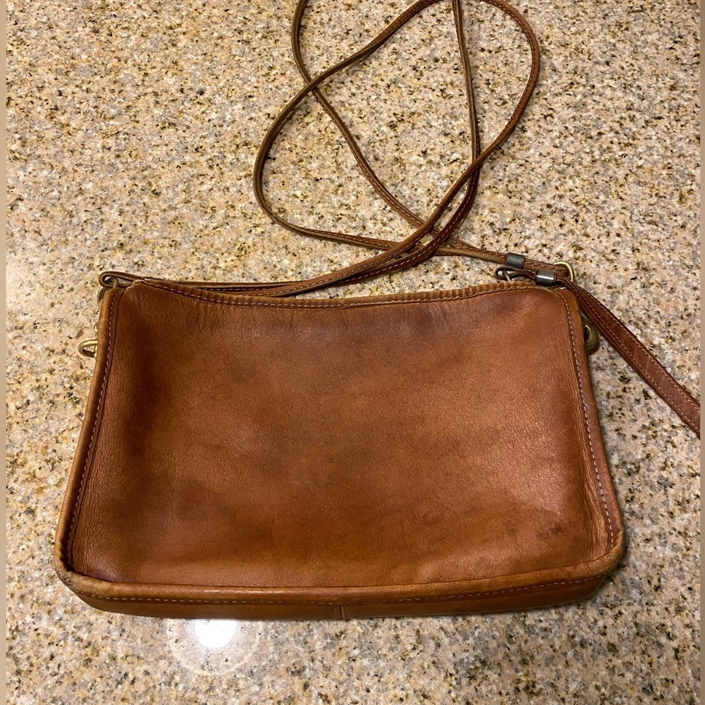 Vintage coach 1970s Bonnie Cashin Made in New York basic bag crossbody purse tan